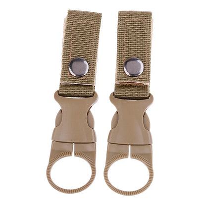 2Pcs Water Bottle Holder Climbing Carabiner Belt Backpack Hanger Hooks Clip Multifunction Water Bottle Nylon Webbing Buckle Hook