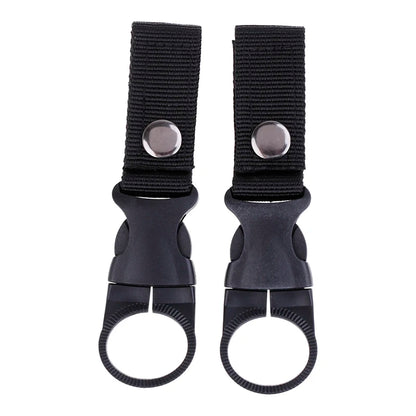 2Pcs Water Bottle Holder Climbing Carabiner Belt Backpack Hanger Hooks Clip Multifunction Water Bottle Nylon Webbing Buckle Hook